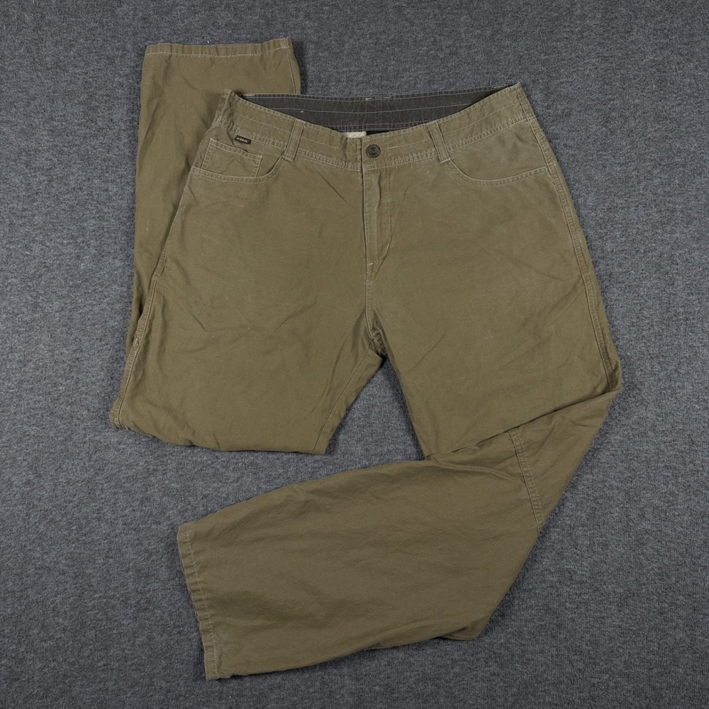 Kuhl Pants Mens 36x32 Green Revolvr Patina Dye Kuhl Dry Performance Nylon Chino